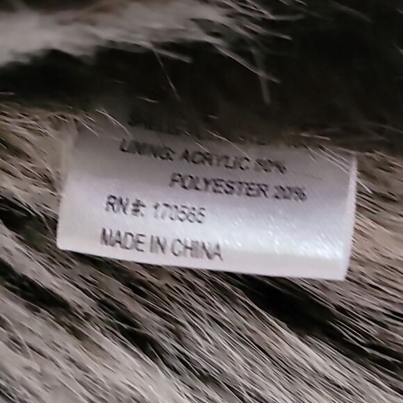 Faux Fur Brown Vest Junior's Size Large - Picture 5 of 6